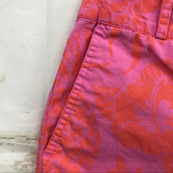 Lilly Pulitzer pink hibiscus pineapple capris vtg womens 0 - Picture 3 of 6